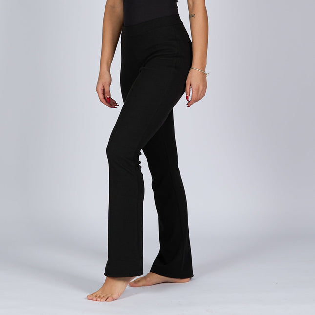 For Days Ribbed Flare Drawstring Lounge Pants Black Size M Organic