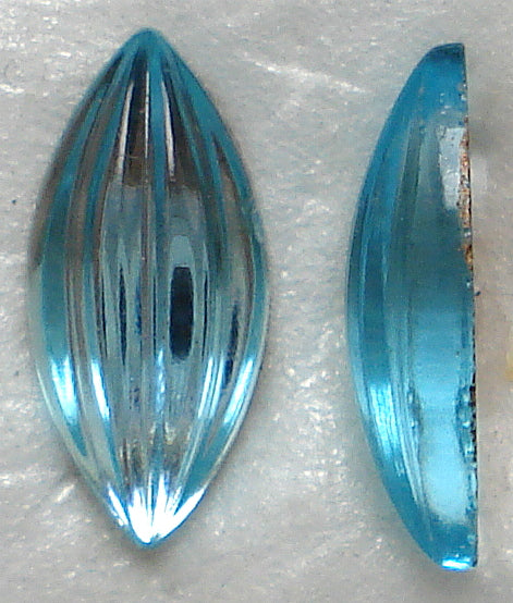 Glass Marquise Specialty Ribbed Cabochons