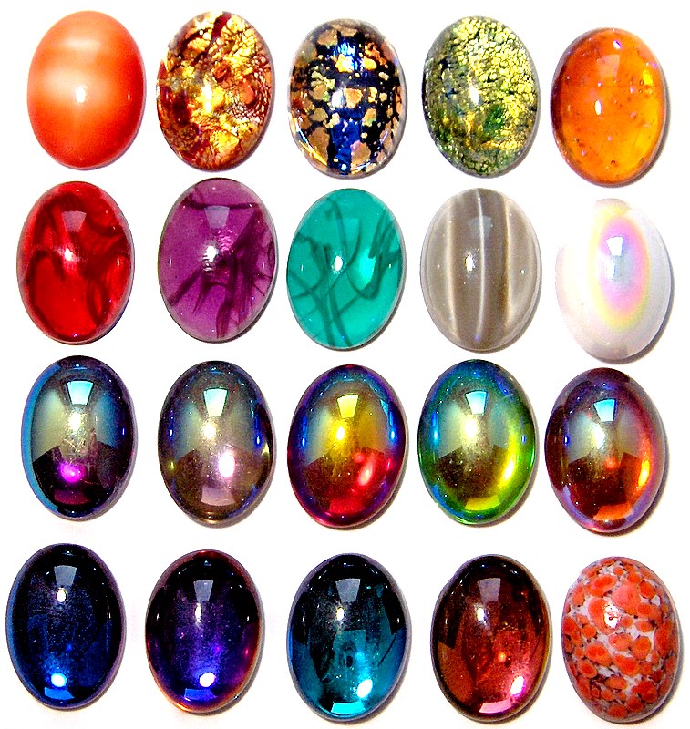 Glass Oval Specialty Color Cabochons