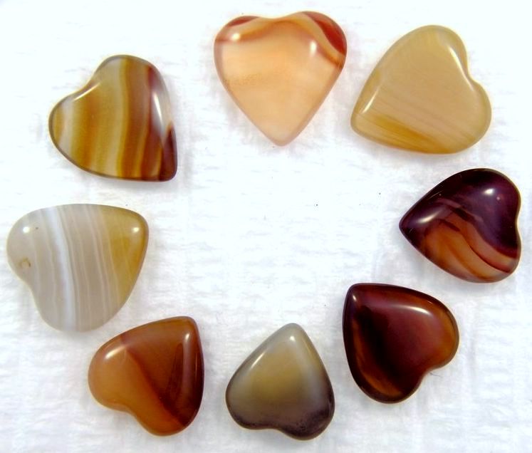 Heart Shape Agates Stone