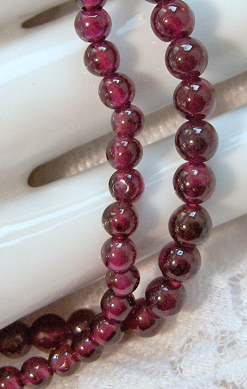 Garnet Bead Strands Natural Stones