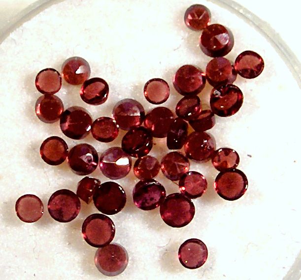 Garnet Round Rose Cut Natural Stones