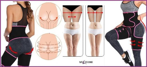 Anti cellulite thigh sweat belt and buttock lift-my Féerie