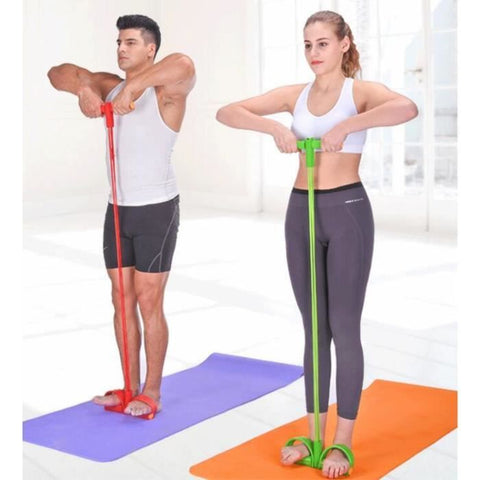 Appareil de gym avec pédales rameur extensible élastique pour renforcer les muscles abdos, fessiers - My Féerie