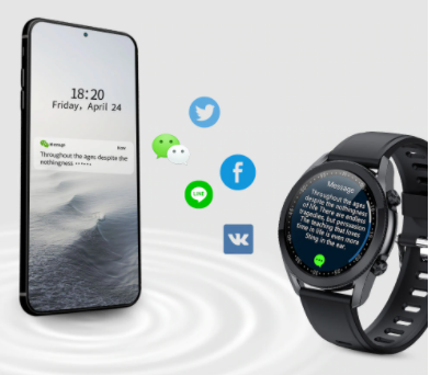 Montre connectée de fitness avec rappels de notifications sms, messages whatsapp - My Féerie