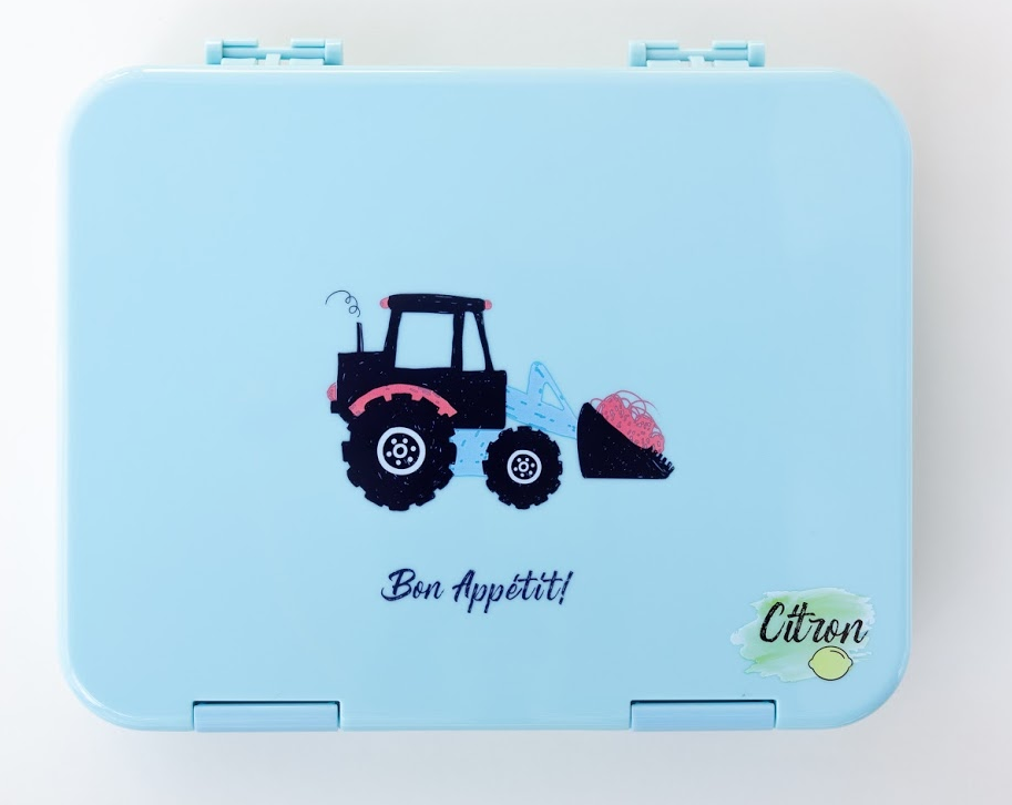 Citron Tractor lunch box