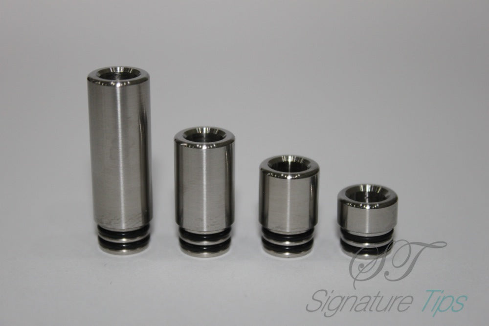 ST041 510 Drip Tip Black/White Delrin – www.signaturetips.com