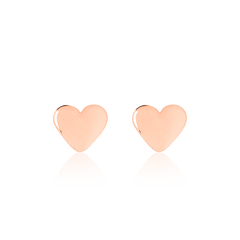 Rose Gold Baby Heart Earrings