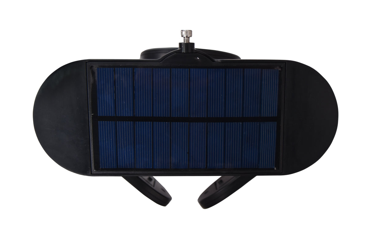 twin solar security light