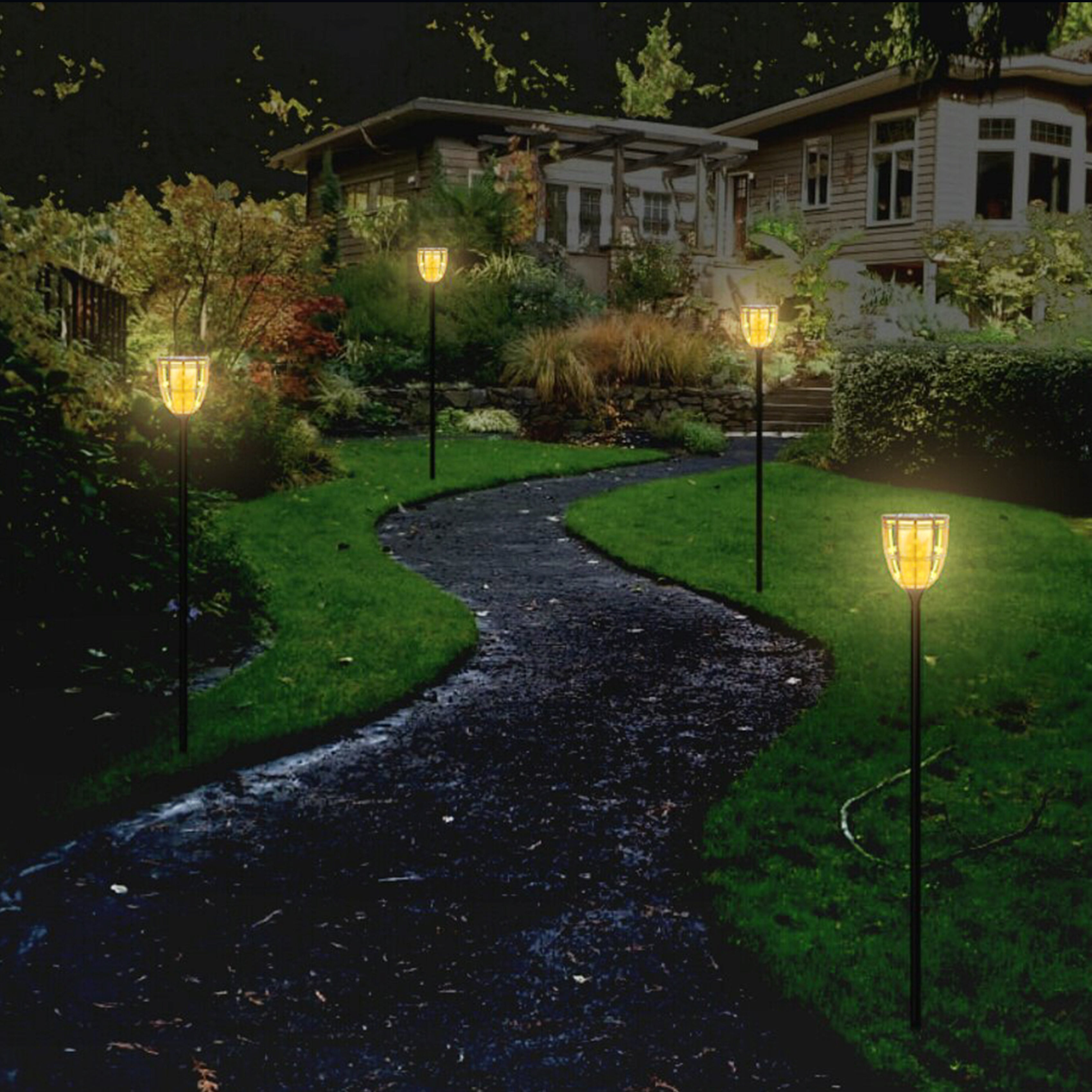 solar tiki torches near me