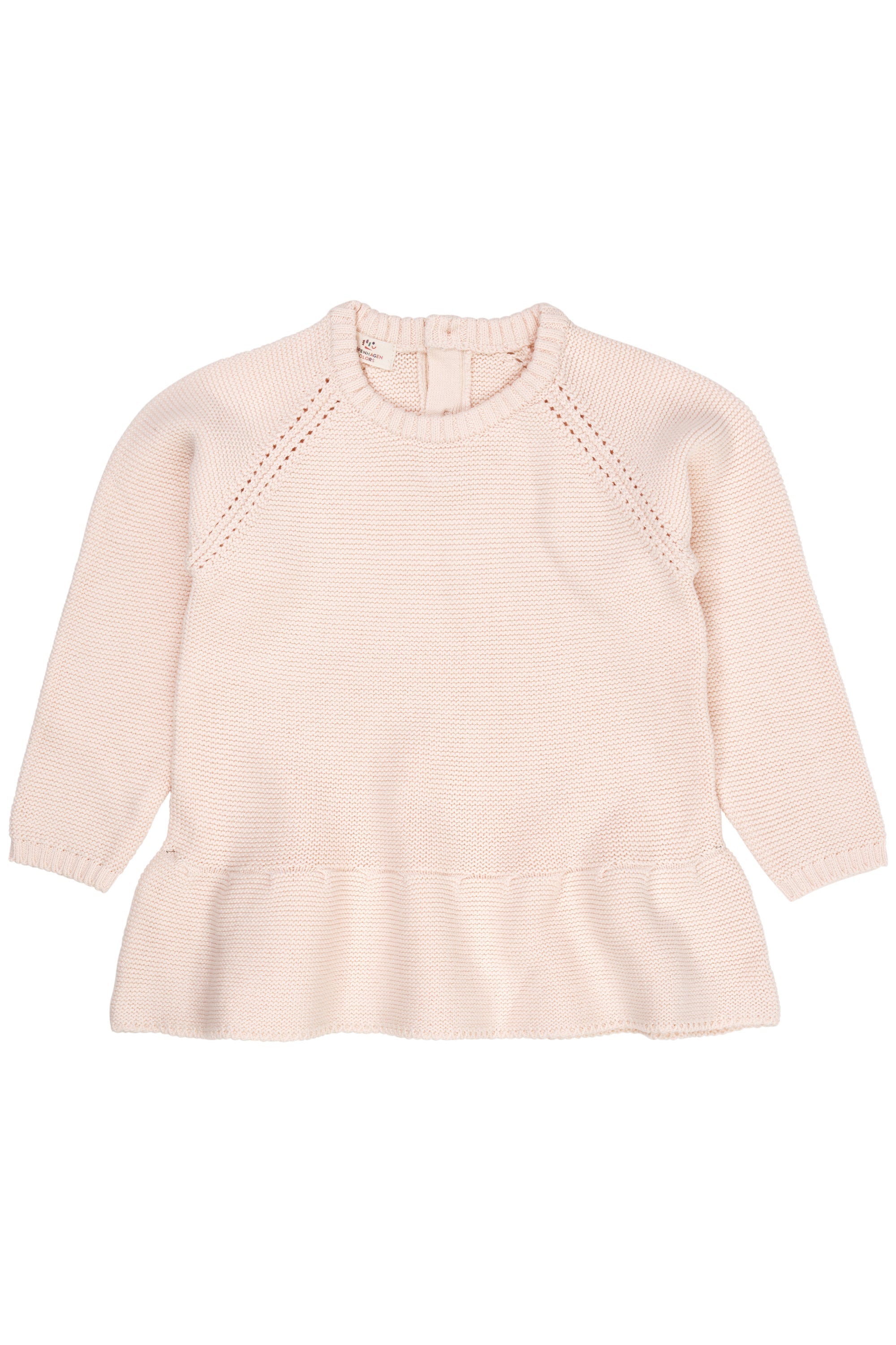 Billede af Copenhagen Colors Strik Bluse med flæse - Soft Pink - 80 cm
