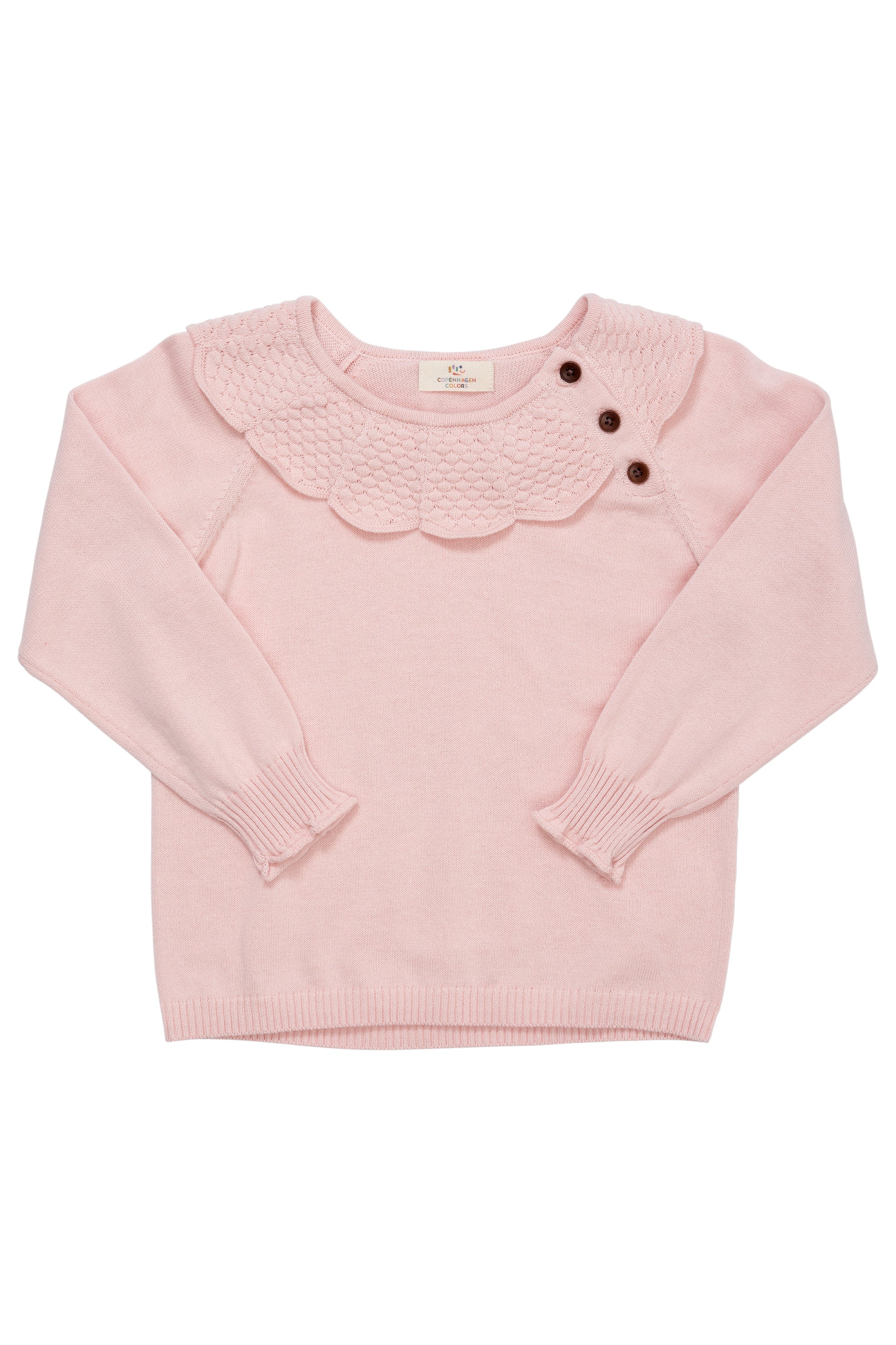 Billede af Copenhagen Colors Margueritte Strik Bluse - Dusty Rose - 80 cm