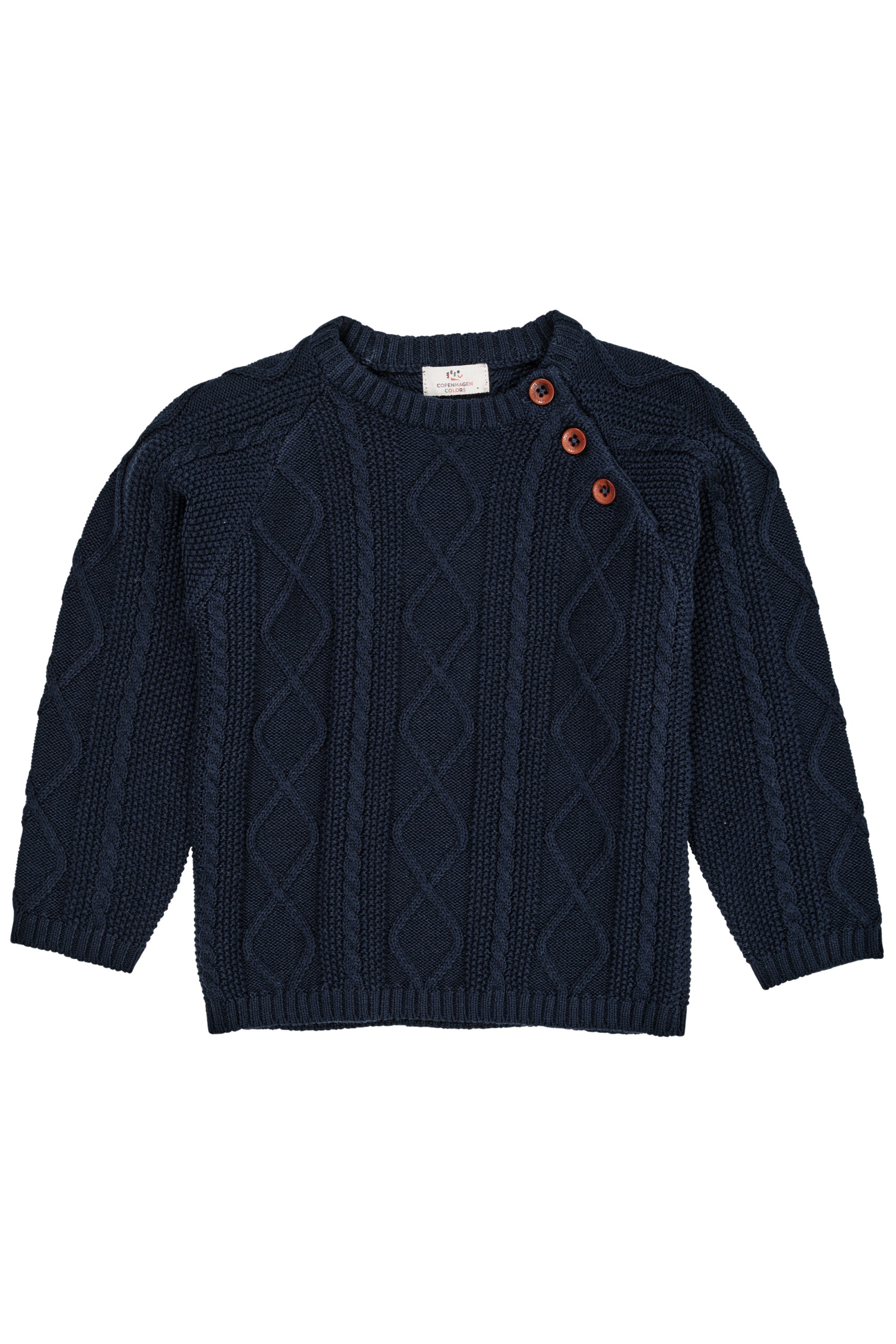 Billede af Copenhagen Colors Strik Bluse - Navy - 80 cm