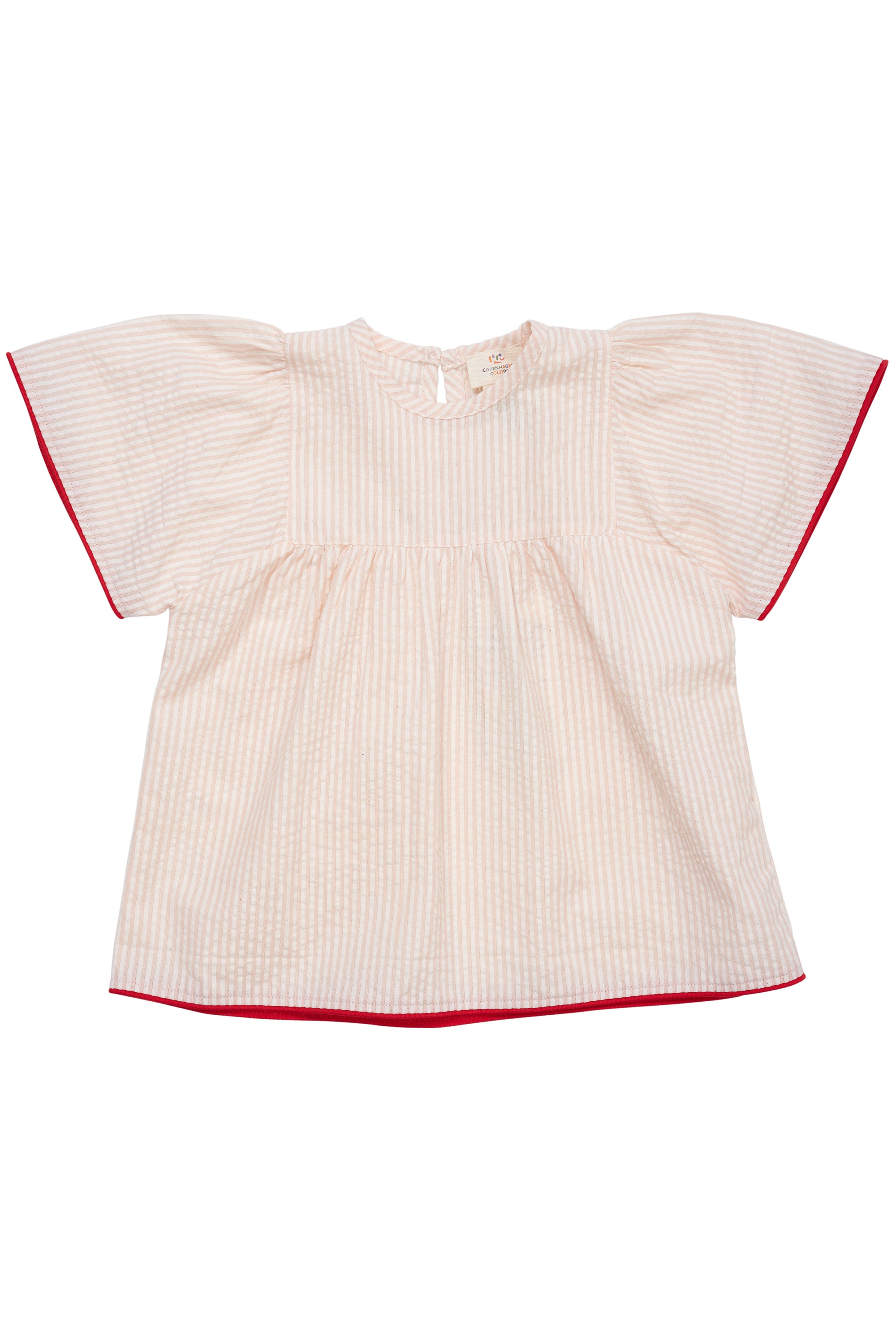 Se Copenhagen Colors Bluse - Dusty Rose/Cream stripe - 80 cm hos Luxbaby.dk