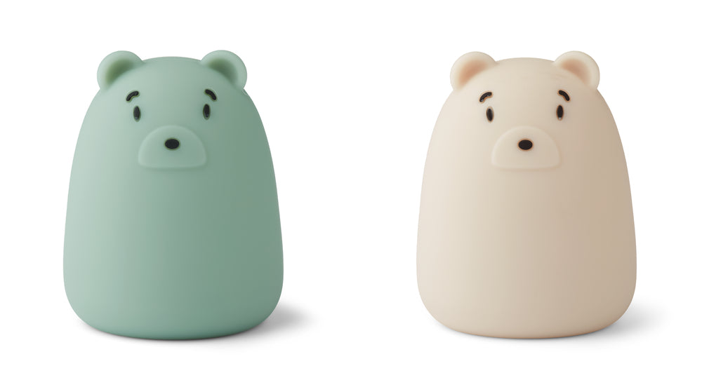 Se Liewood Callie Lampe 2 pak - Mr Bear Peppermint / Sandy hos Luxbaby.dk