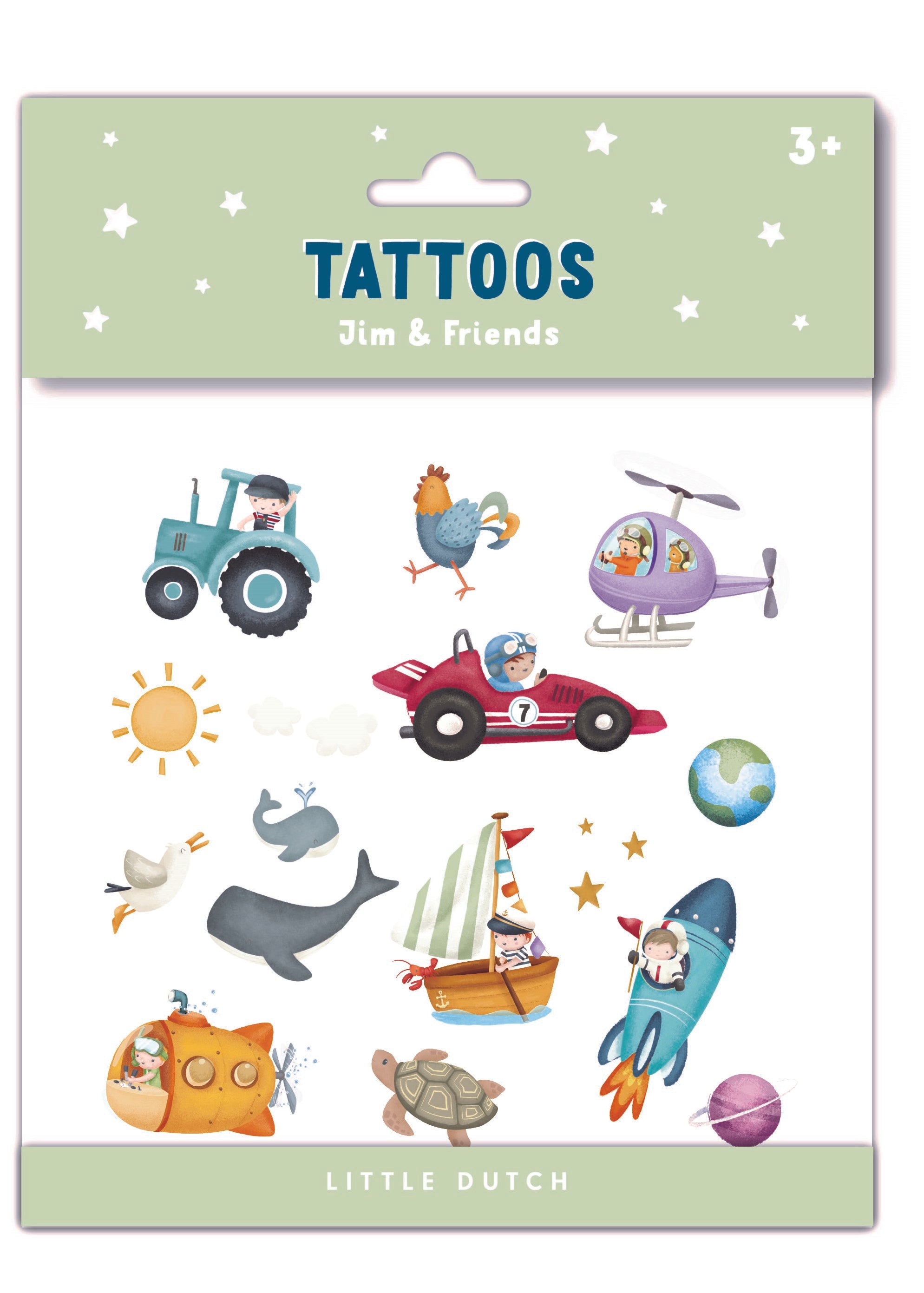 Se Little Dutch Tatoveringer - Jim & Friends hos Luxbaby.dk