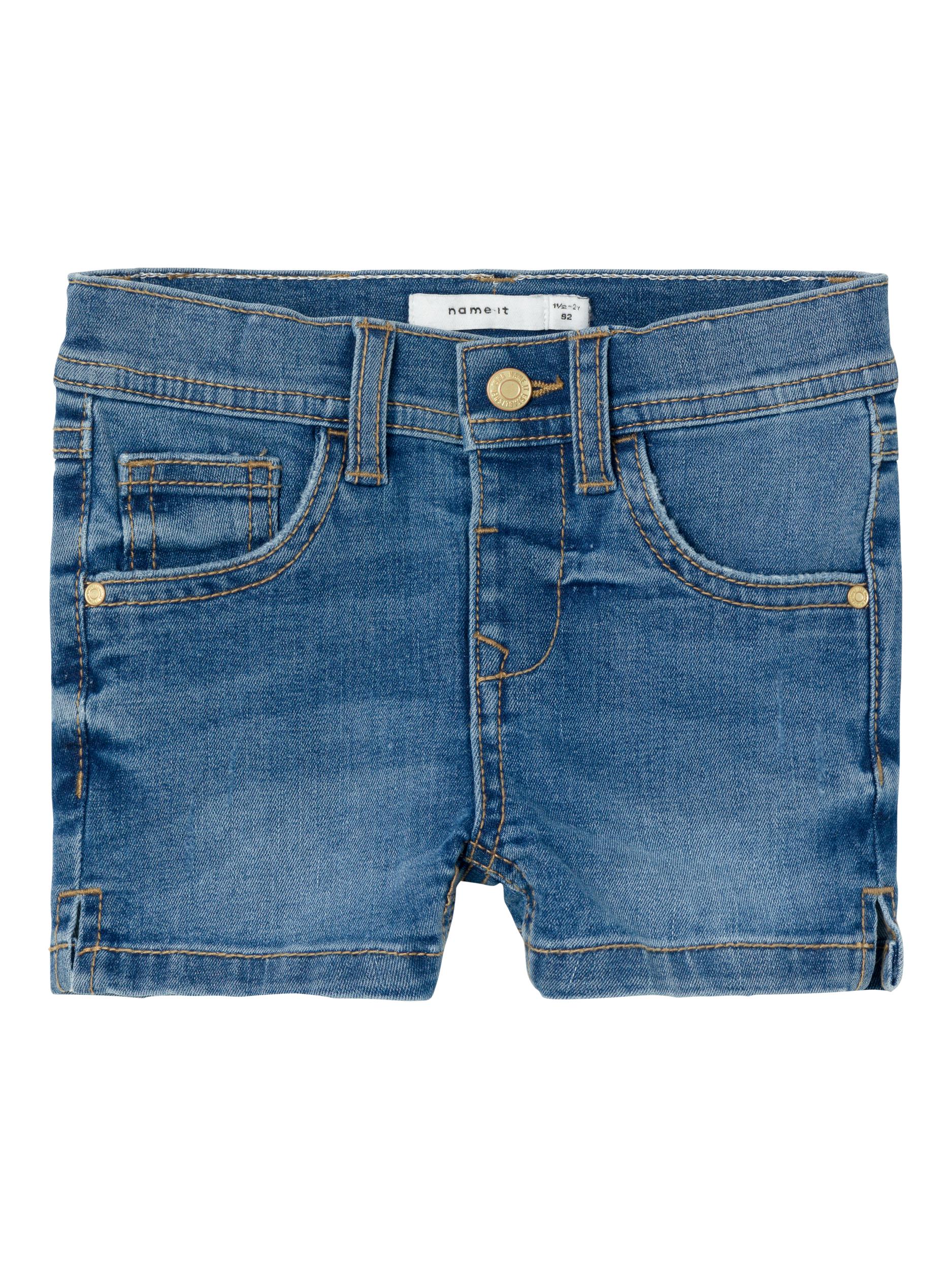 Se Name It Salli Denim Shorts - Medium Blue Denim - 80 cm hos Luxbaby.dk