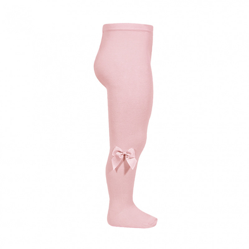 Se Condor Strømpebukser med Sløjfe - Pale Pink - 0-3 mdr. hos Luxbaby.dk