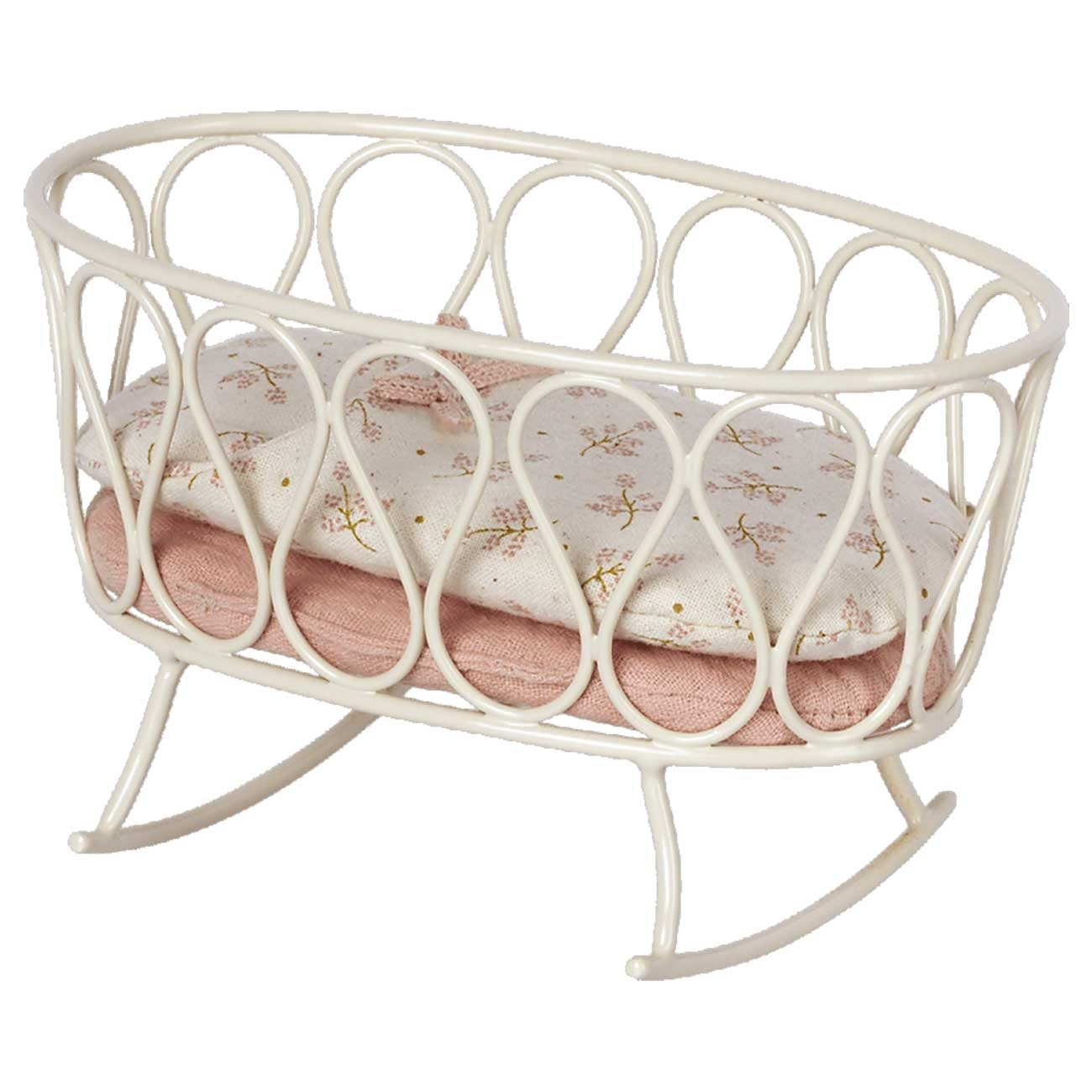 Maileg metal Babyvugge med sovepose - Rosa