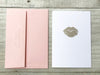 Kiss Note Cards - Kiss Mark Stationery - Kiss Cards - Lipstick Stationery - Lipstick  Note Card - Lipstick Cards - Love Note Cards