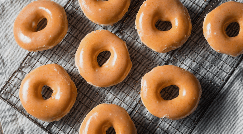 Chado Tea Reena's Chai Tea Spiced Baked Doughnuts On Cooling Rack