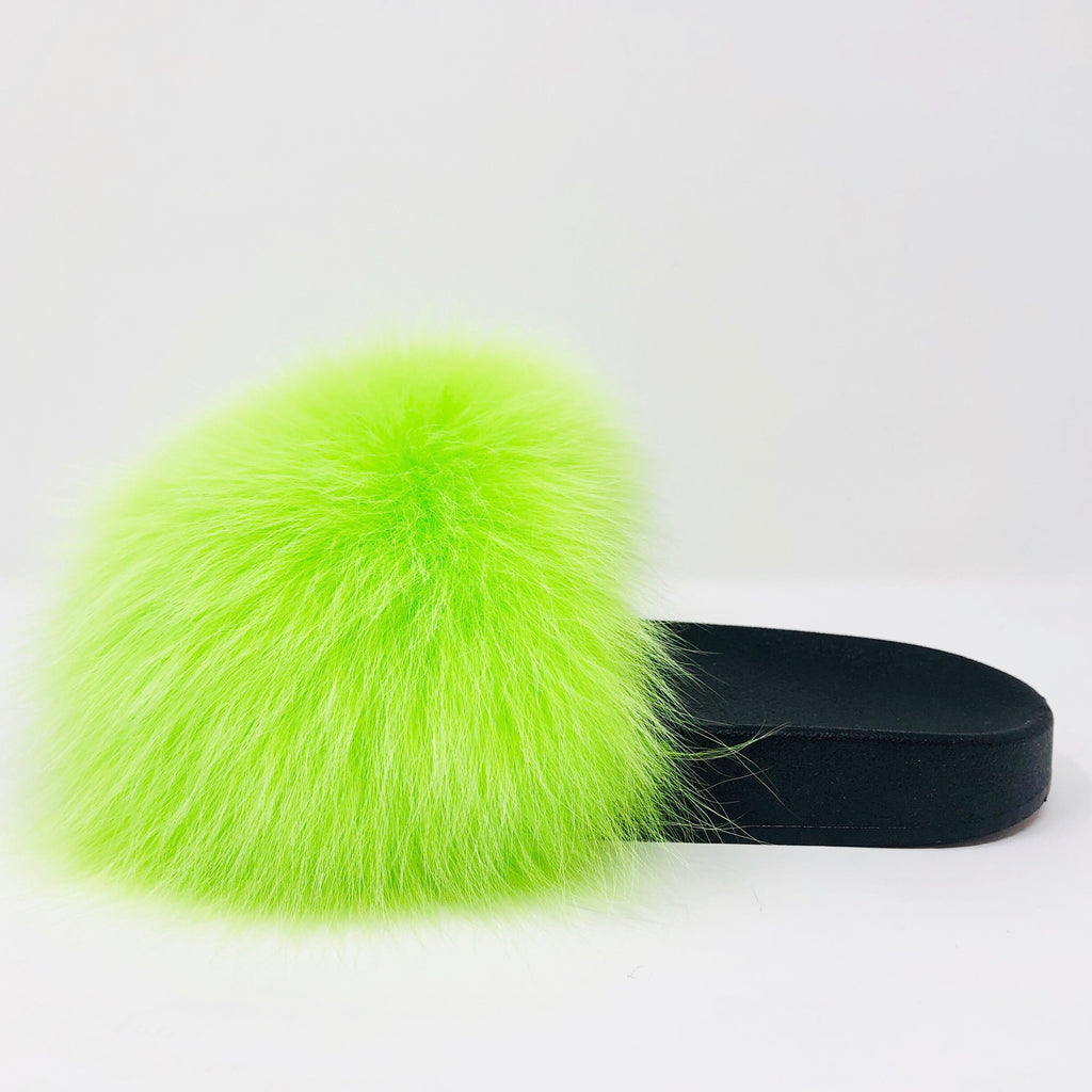 green furry slides