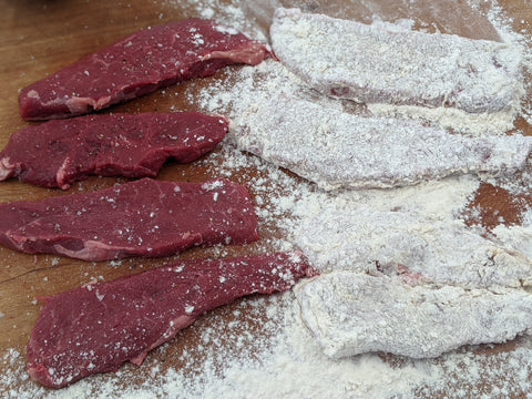 Coated Steak with flour