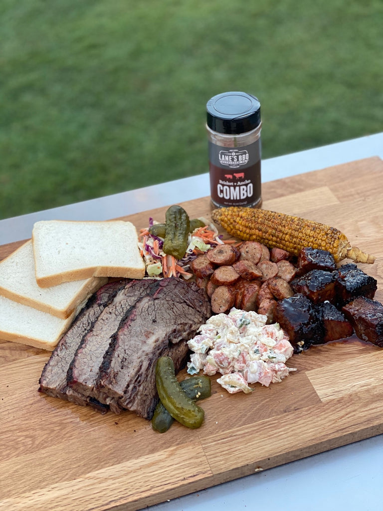 Smoked brisket platter with Lanes BBQ