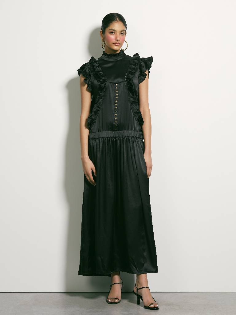 Corporeal Silk Dress - Black | PRE ORDER