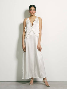 There Is Here Silk Dress - White | PRE ORDER
