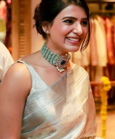 Samantha Akkineni looks ravishi with her beaded necklace set