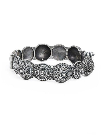 Silver Bracelet Oxidised Kada Bracelet