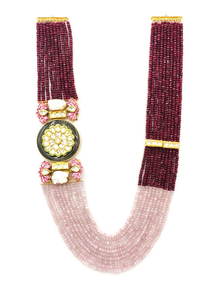 Joules By Ruby Pink Multi liner Necklace L0722