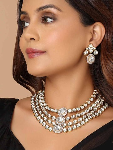 Buy OOMPH Jewellery Gold Kundan & Pearls Jadau Set Online At Best Price @  Tata CLiQ