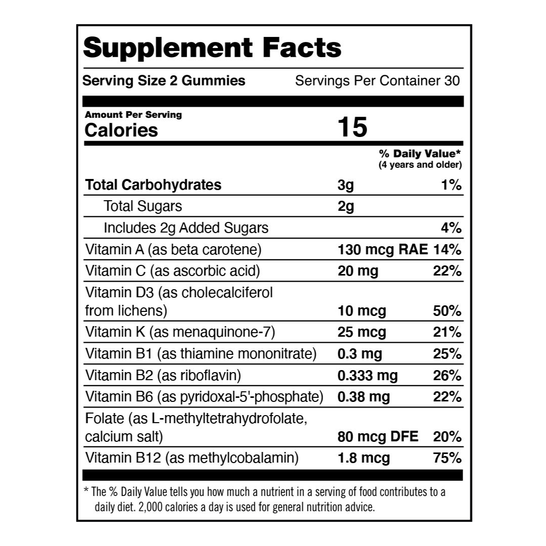 4 Kids Enrichment Supplement Facts