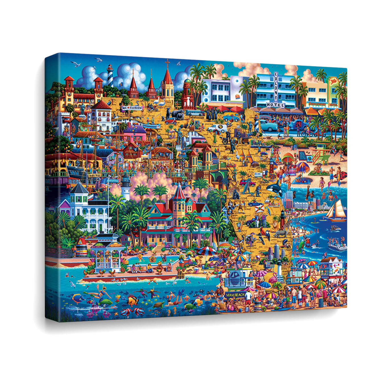 Miami Beach Canvas Gallery Wrap