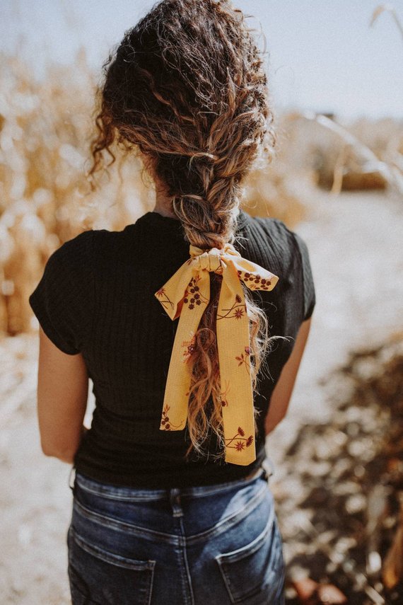 mustard yellow accessory boho hair scarf