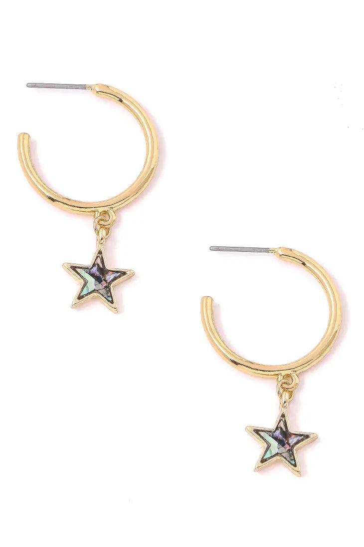 Star Hoop Earring