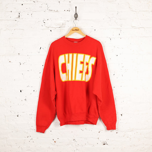 Women's Wear by Erin Andrews Red Kansas City Chiefs Plus Size Colorblock Long Sleeve T-Shirt