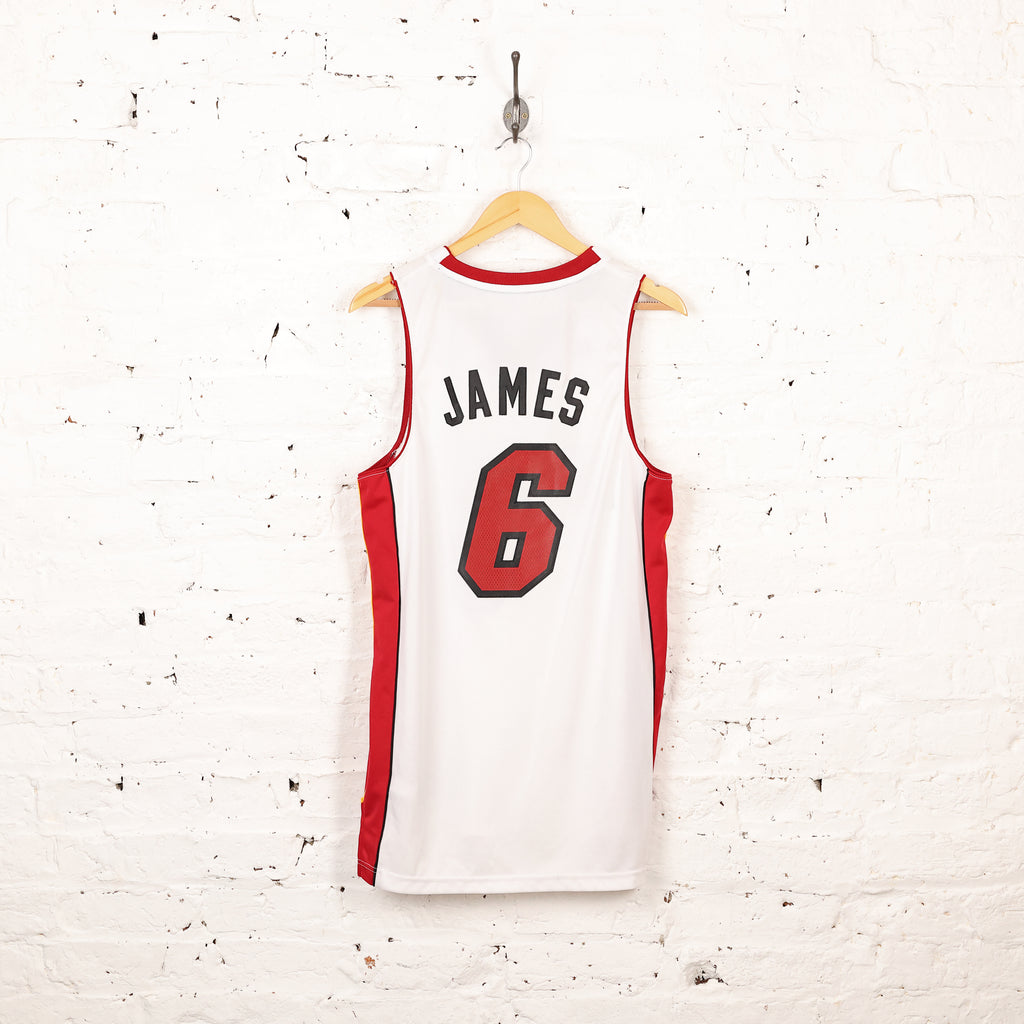 Adidas Miami Heat James Basketball Jersey - White - S
