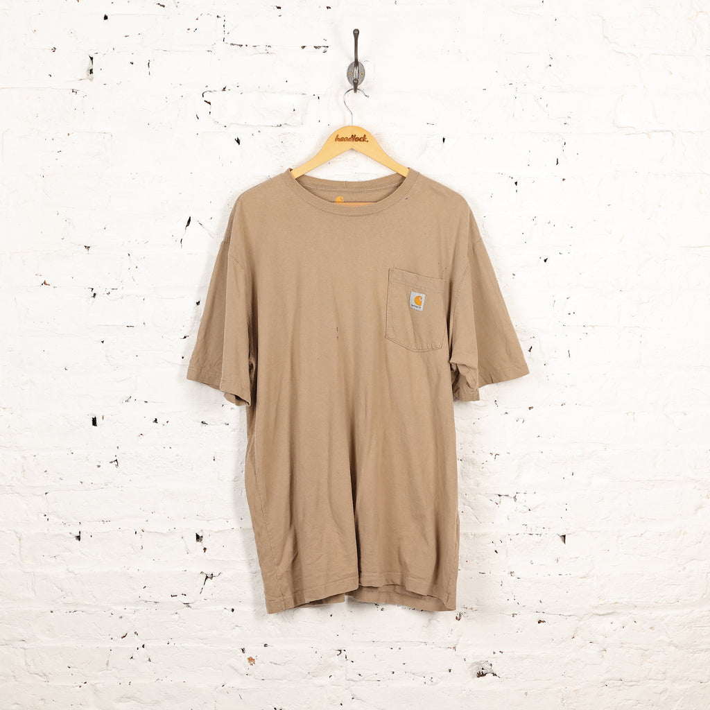 Carhartt Pocket Original Fit T Shirt - Brown - L