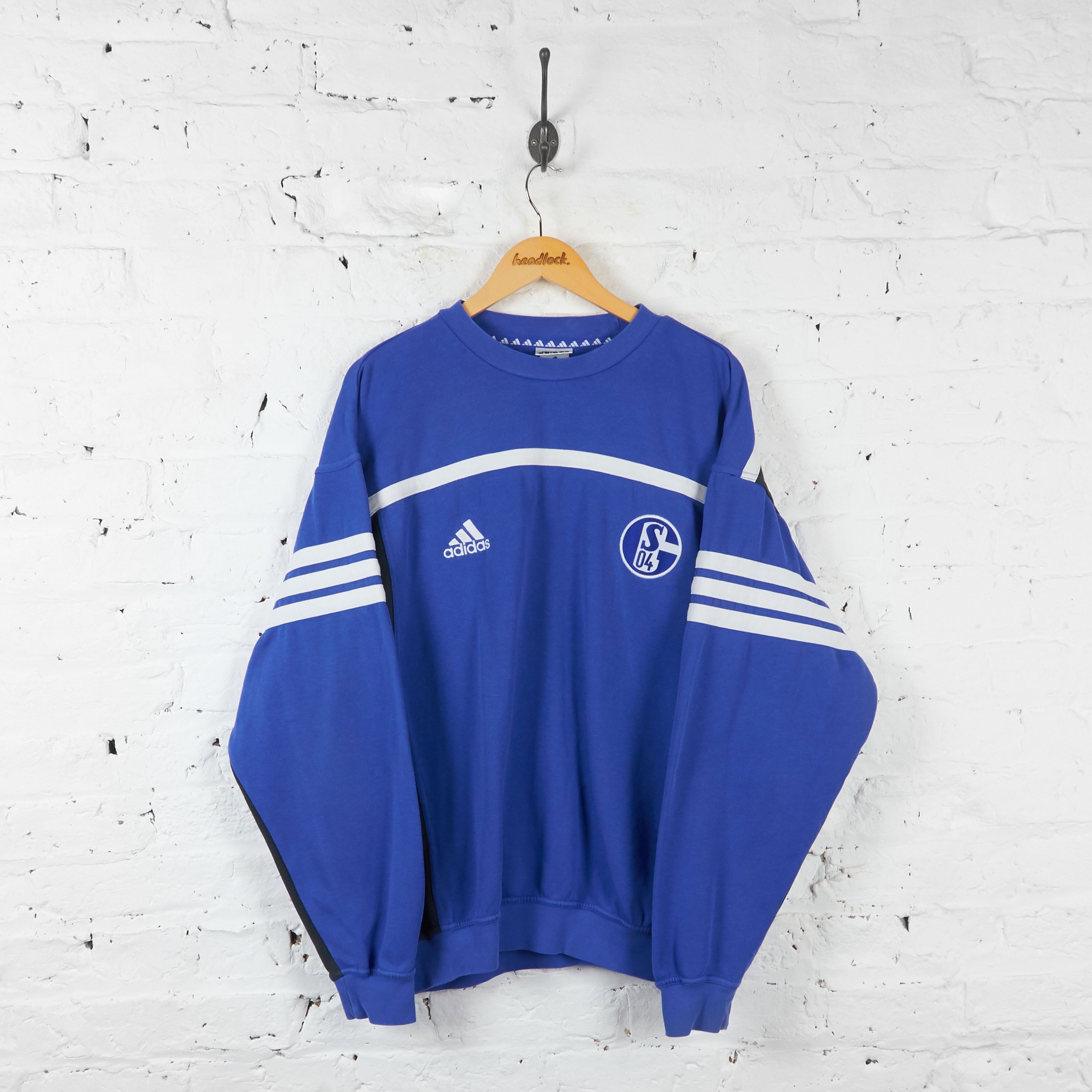 september Manier invoeren Adidas Schalke 04 Football Sweatshirt - Blue - XL – Headlock