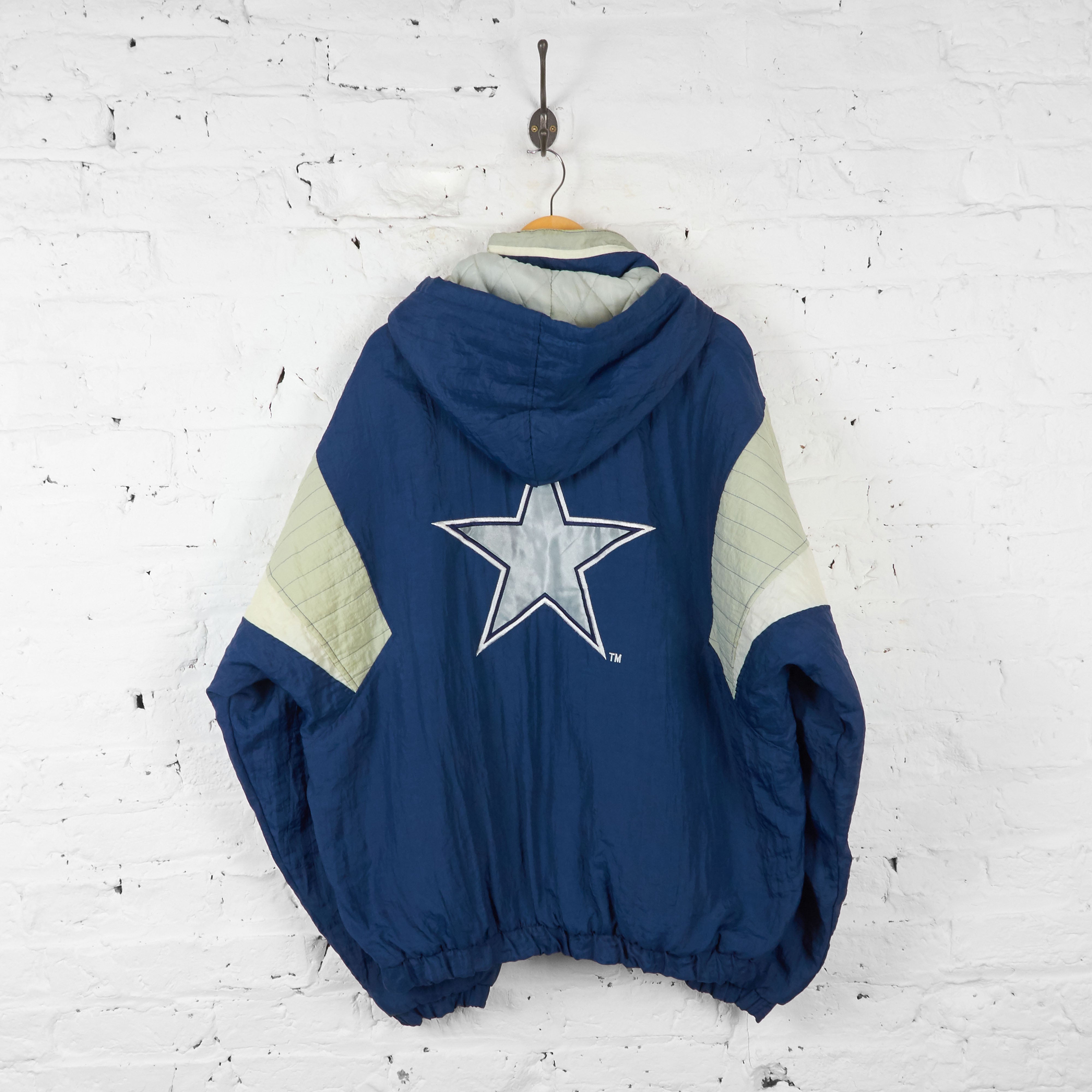 Vintage Dallas Cowboys Jacket XL 90s Blue Apex One Insulated NFL R24857