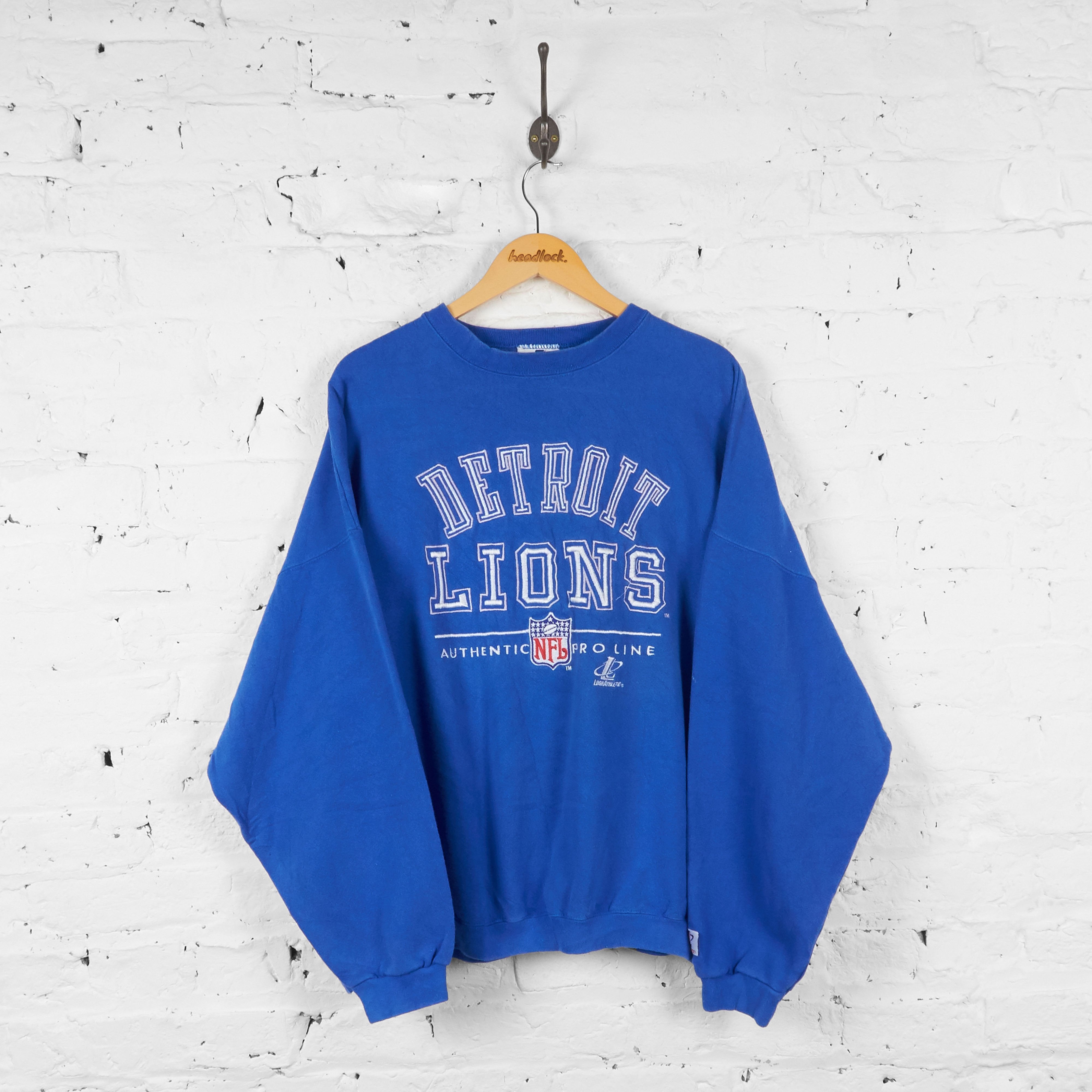 Vintage Detroit Football Sweatshirt Lions Football Crewneck 