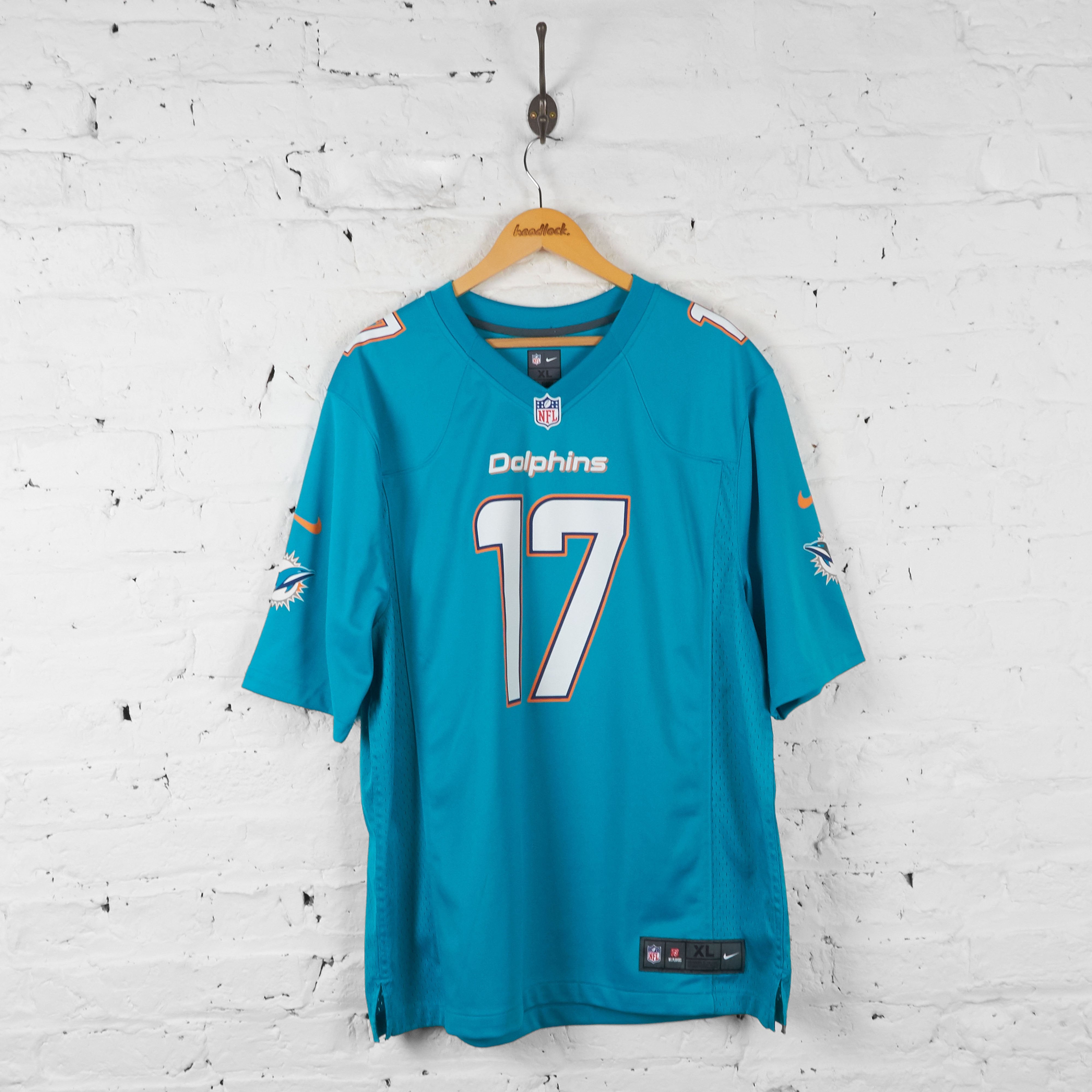 2012 MIAMI DOLPHINS TANNEHILL #17 SALUTE TO SERVICE NIKE GAME JERSEY ( -  Classic American Sports