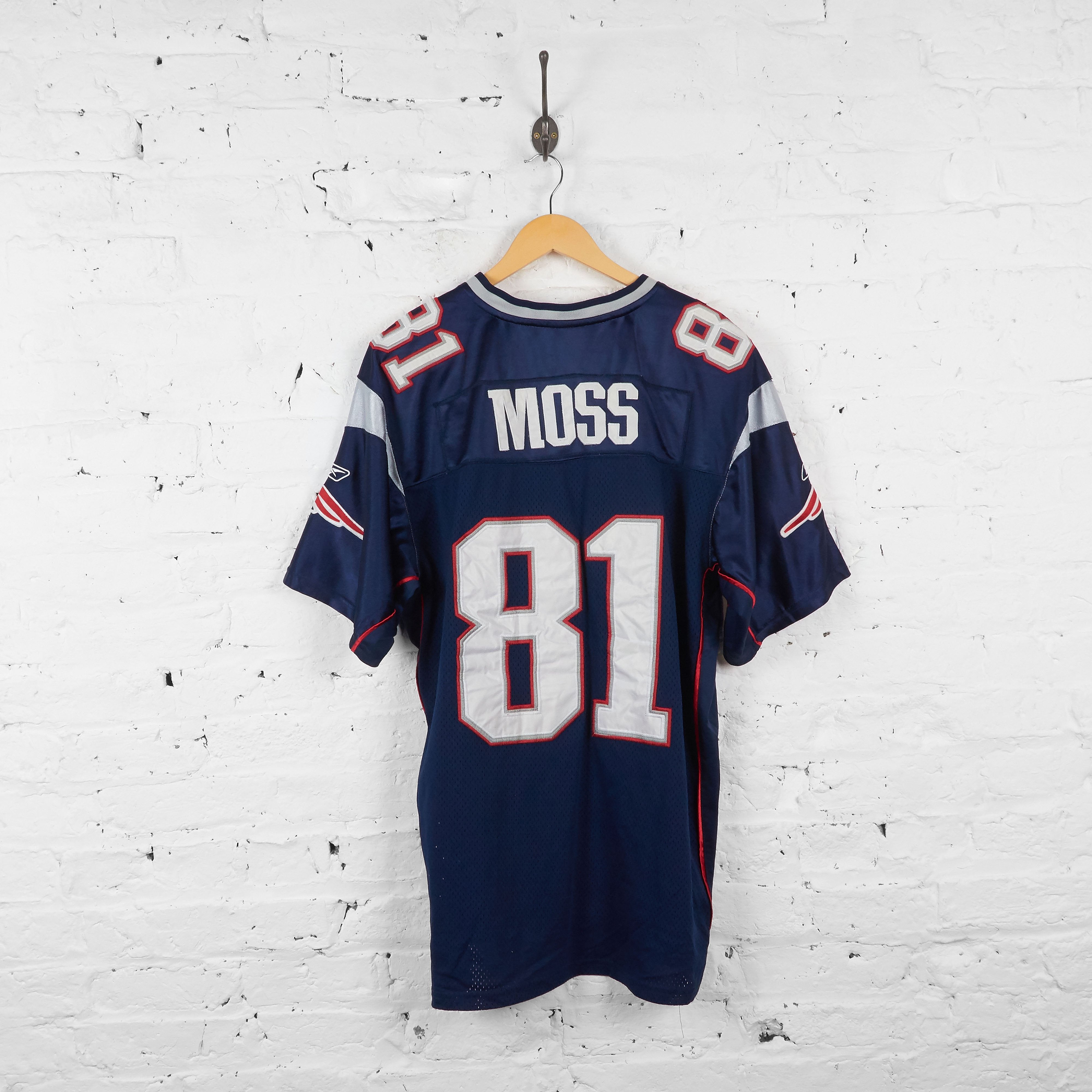 Men's Mitchell & Ness Randy Moss Navy New England Patriots Legacy Replica Jersey