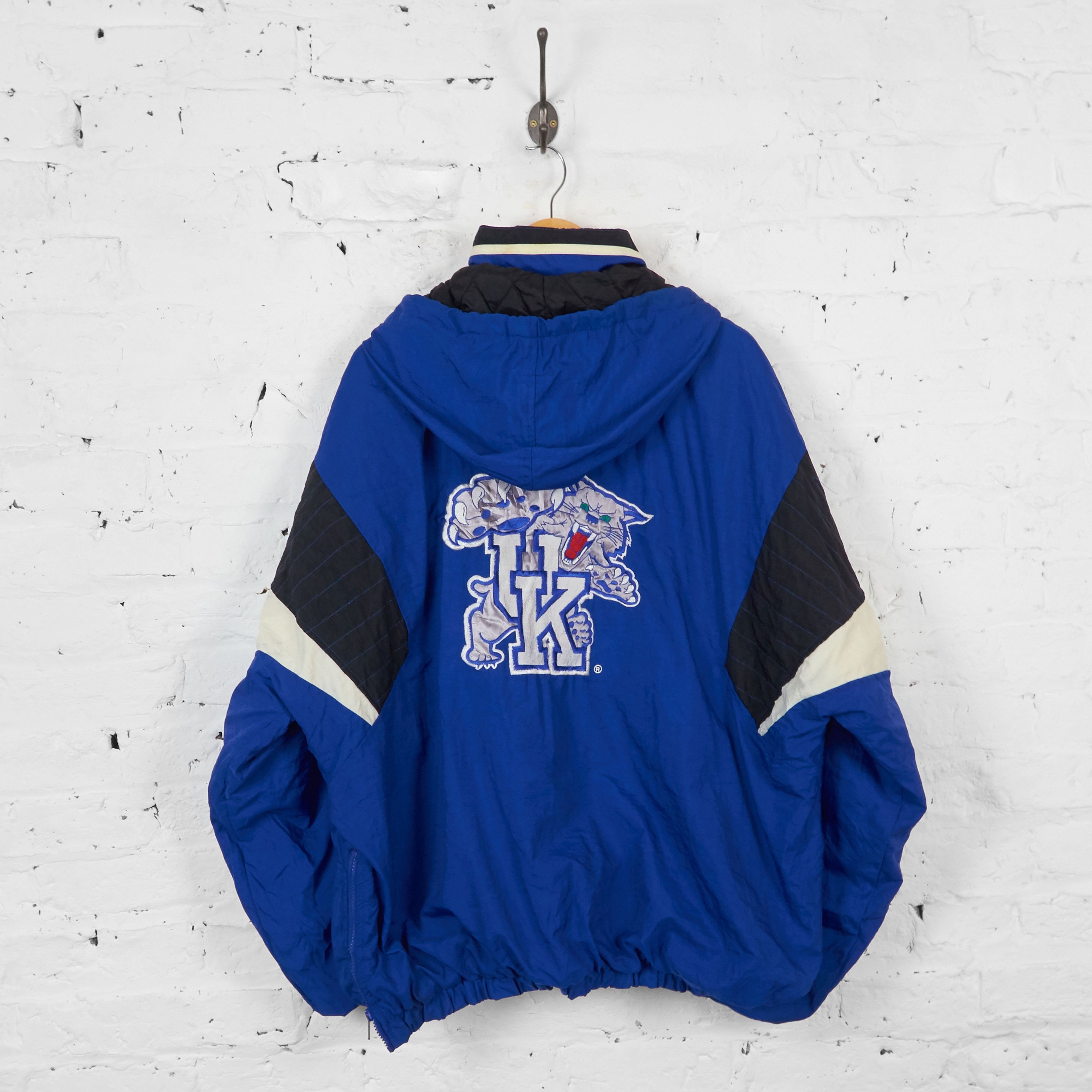 Vintage 1/4 Zip Up Kentucky Football Padded Jacket - Blue X Headlock