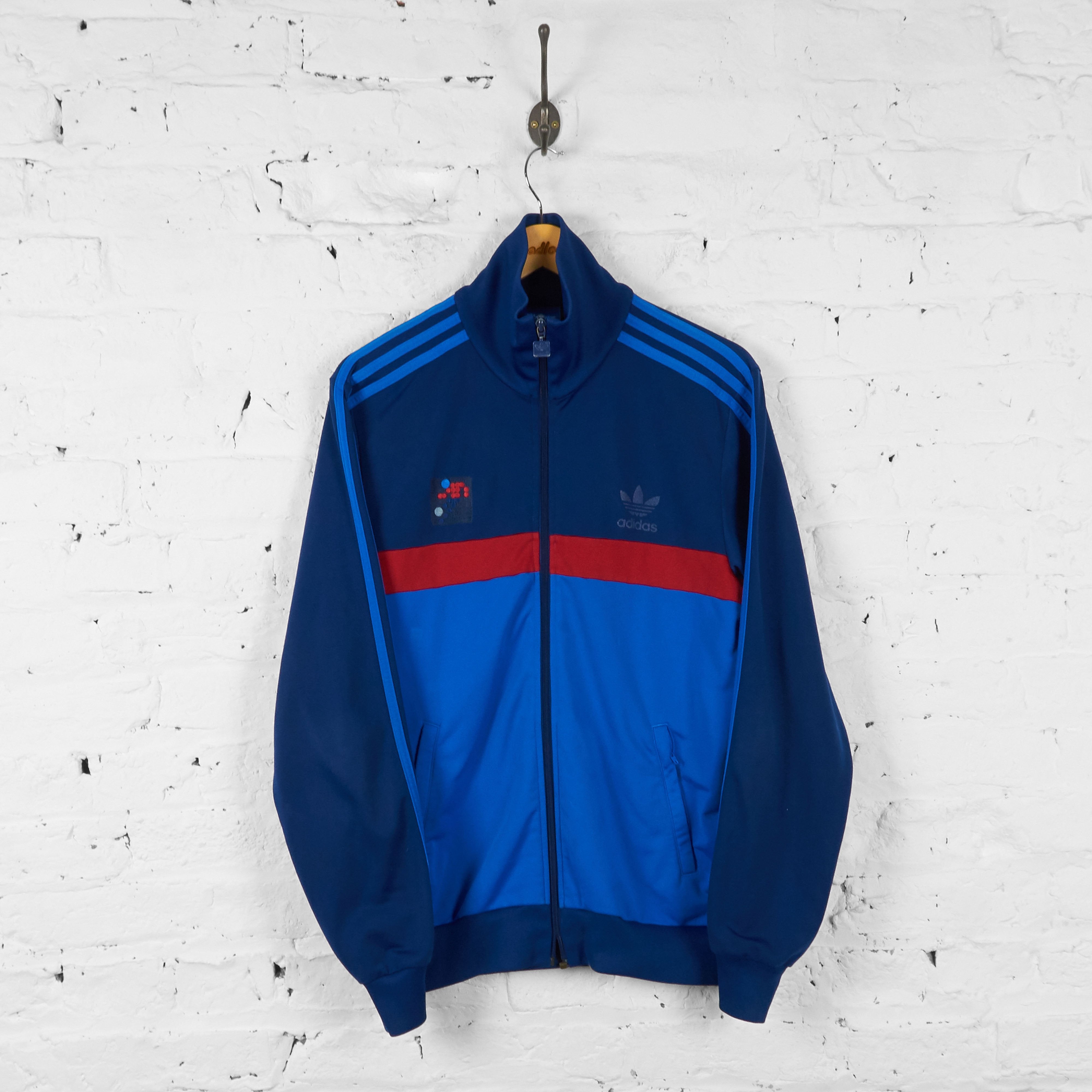 Vintage Adidas Tracksuit Top - Blue M