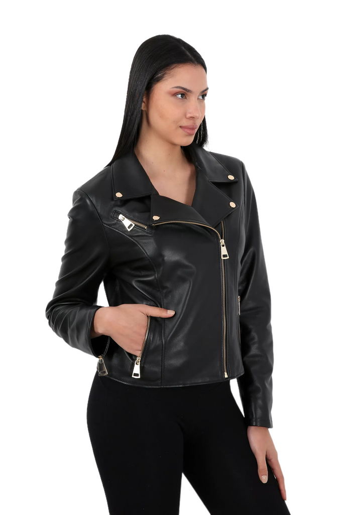 Goya Women Leather Jacket – Barya Leather