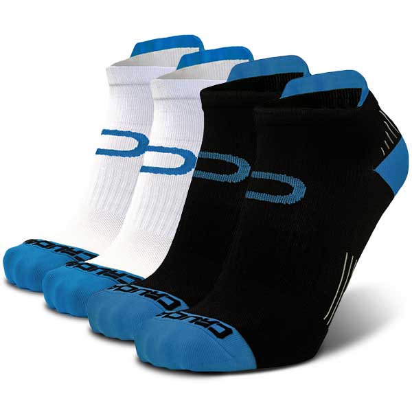 Ankle Compression Socks (2 Pairs) - Blue